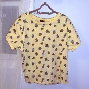 Yellow T-shirt With Small Cacti